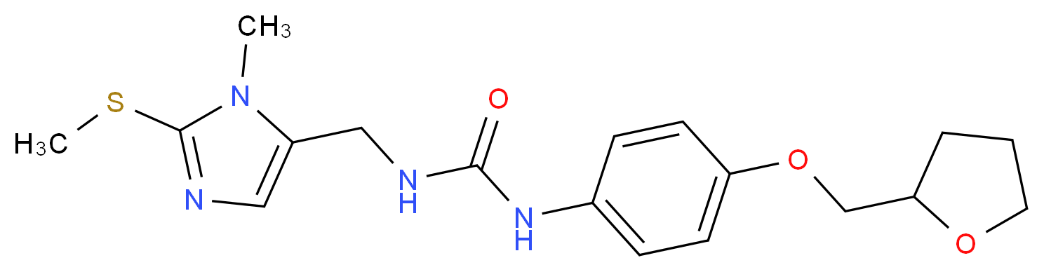 N-{[1-methyl-2-(methylthio)-1H-imidazol-5-yl]methyl}-N'-[4-(tetrahydrofuran-2-ylmethoxy)phenyl]urea_分子结构_CAS_)