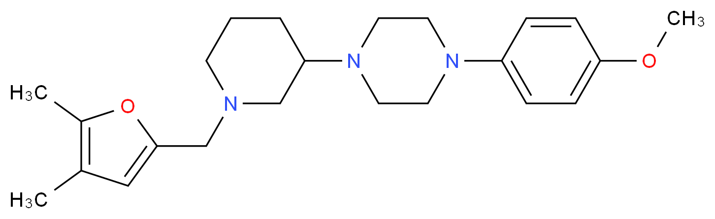 1-{1-[(4,5-dimethyl-2-furyl)methyl]-3-piperidinyl}-4-(4-methoxyphenyl)piperazine_分子结构_CAS_)