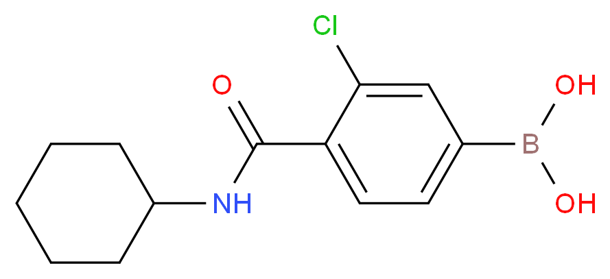 (3-Chloro-4-(cyclohexylcarbamoyl)phenyl)boronic acid_分子结构_CAS_957034-65-0)