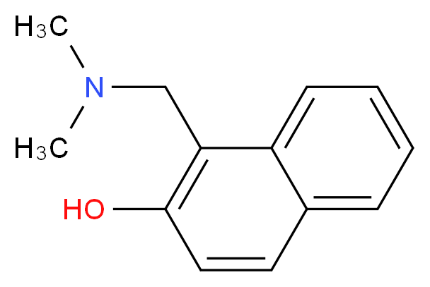 1-(二甲基胺甲基)-2-萘酚_分子结构_CAS_5419-02-3)