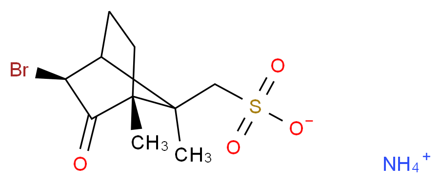 ammonium [(1R,3S)-3-bromo-1,7-dimethyl-2-oxobicyclo[2.2.1]heptan-7-yl]methanesulfonate_分子结构_CAS_14575-84-9