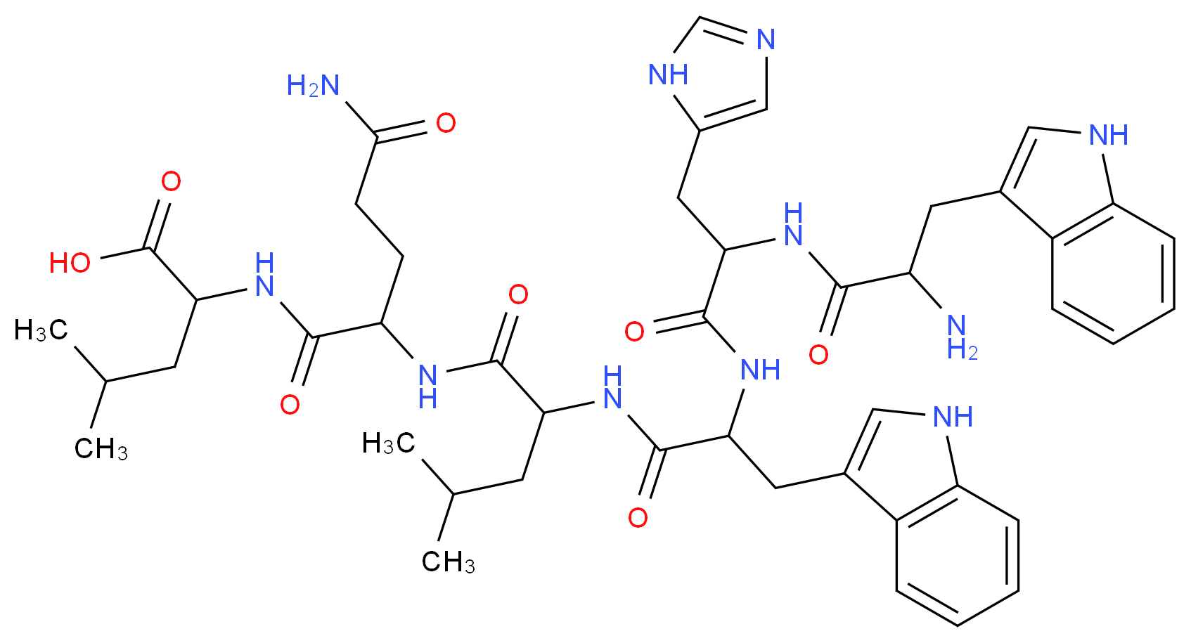 Trp-His-Trp-Leu-Gln-Leu_分子结构_CAS_65418-88-4)