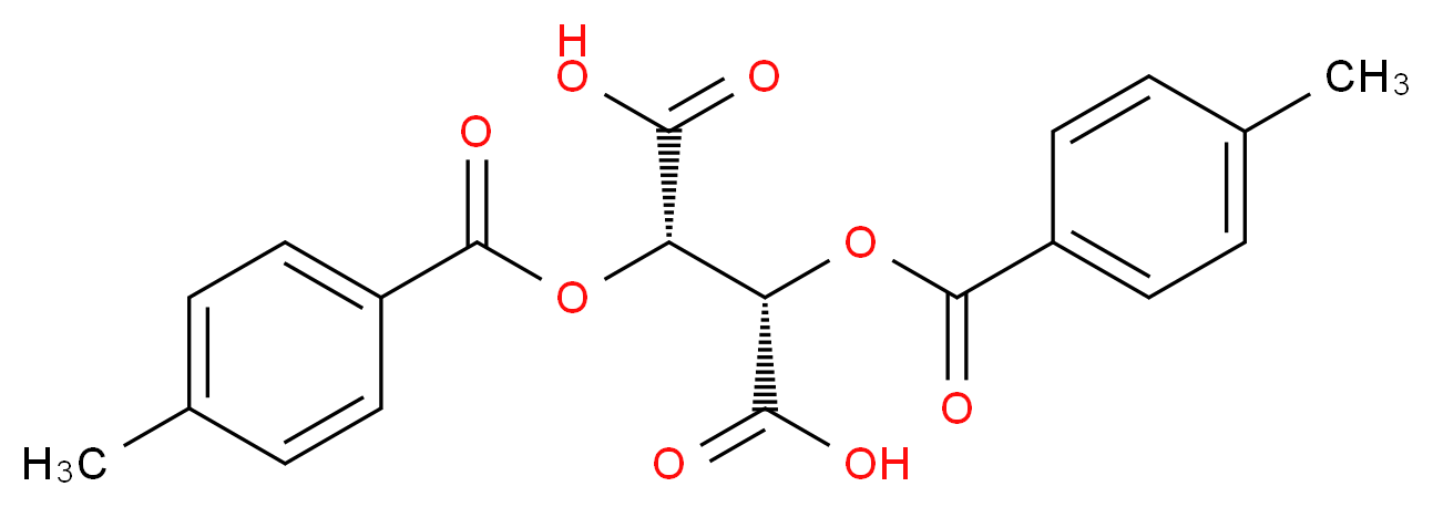 (2S,3S)-2,3-bis(4-methylbenzoyloxy)butanedioic acid_分子结构_CAS_32634-68-7