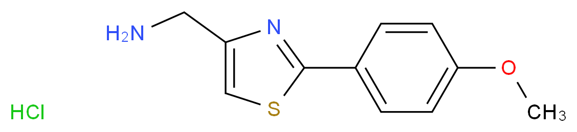 [2-(4-methoxyphenyl)-1,3-thiazol-4-yl]methanamine hydrochloride_分子结构_CAS_858009-33-3