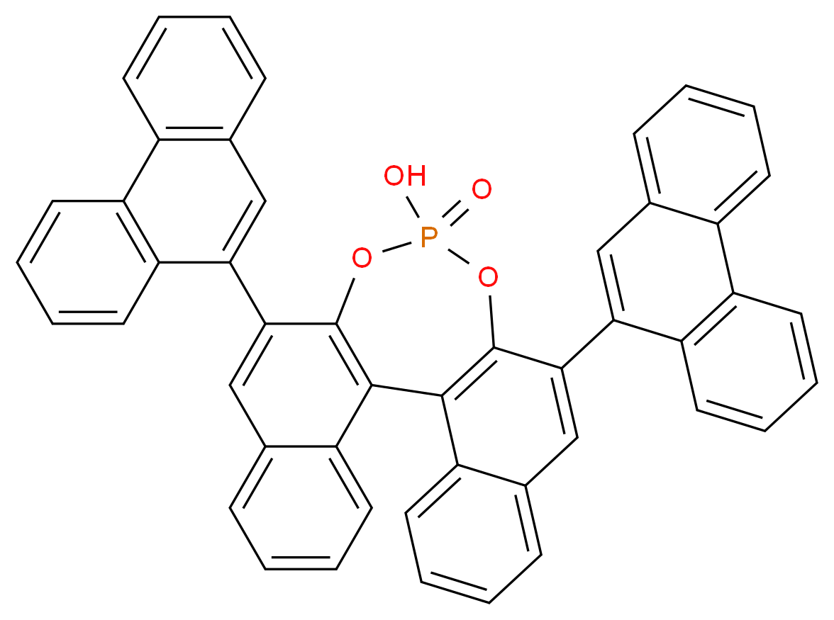 (11bR)-2,6-二-9-菲基-4-羟基-二萘并[2,1-d:1′,2′-f][1,3,2]二噁磷杂庚英-4-氧化物_分子结构_CAS_864943-22-6)