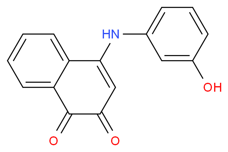 4-(3-hydroxyanilino)-1,2-dihydronaphthalene-1,2-dione_分子结构_CAS_75140-04-4)