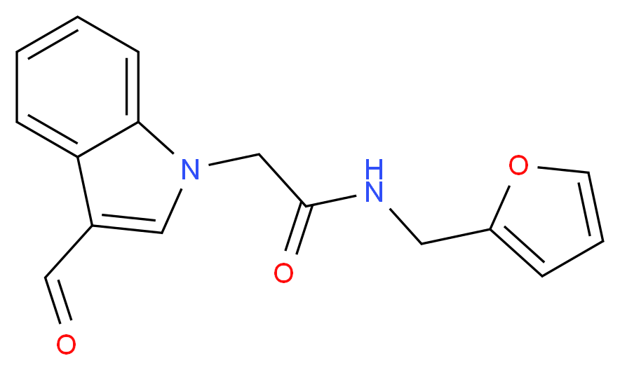 2-(3-Formyl-indol-1-yl)-N-furan-2-ylmethyl-acetamide_分子结构_CAS_347319-95-3)