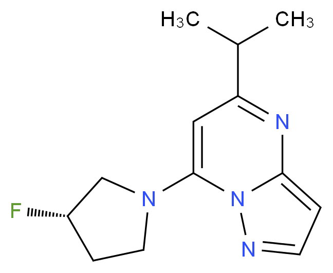 7-[(3S)-3-fluoro-1-pyrrolidinyl]-5-isopropylpyrazolo[1,5-a]pyrimidine_分子结构_CAS_)