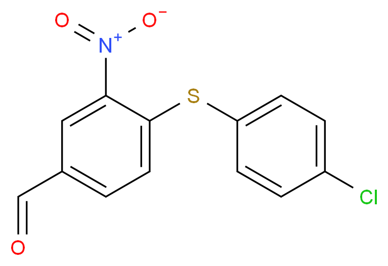 4-[(4-chlorophenyl)thio]-3-nitrobenzaldehyde_分子结构_CAS_270262-96-9)