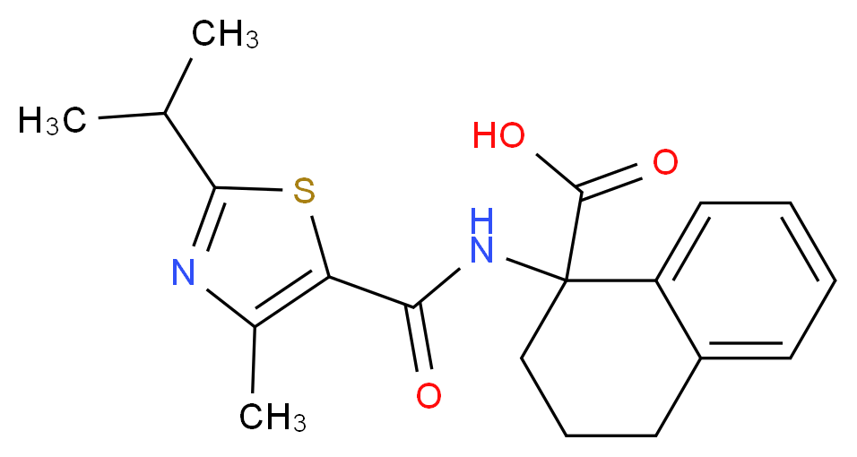 1-{[(2-isopropyl-4-methyl-1,3-thiazol-5-yl)carbonyl]amino}-1,2,3,4-tetrahydro-1-naphthalenecarboxylic acid_分子结构_CAS_)