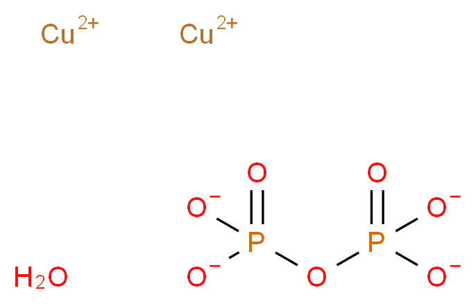 dicopper(2+) ion hydrate (phosphonatooxy)phosphonate_分子结构_CAS_16570-28-8