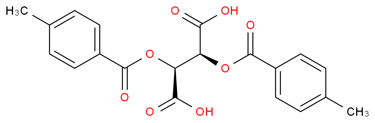 (2S,3S)-2,3-bis(4-methylbenzoyloxy)butanedioic acid_分子结构_CAS_32634-68-7