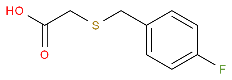 [(4-Fluorobenzyl)thio]acetic acid_分子结构_CAS_65051-24-3)