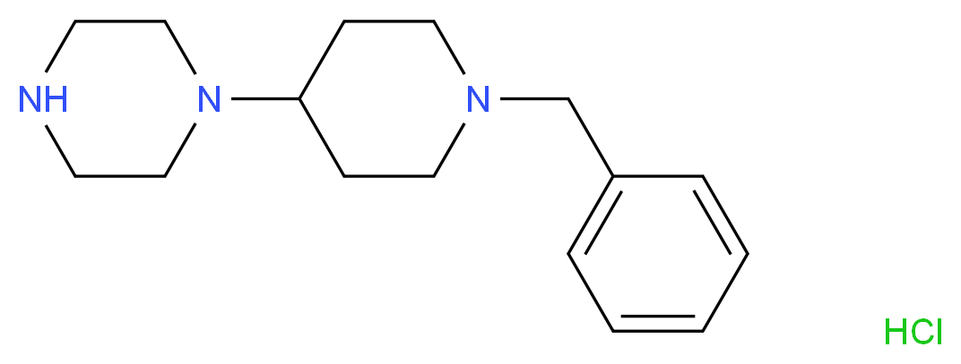 1-(1-Benzyl-piperidin-4-yl)-piperazine hydrochloride_分子结构_CAS_)