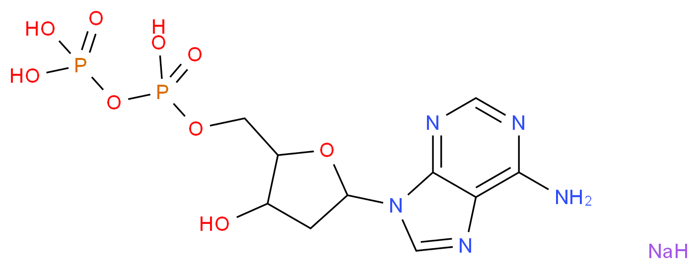 [({[5-(6-amino-9H-purin-9-yl)-3-hydroxyoxolan-2-yl]methoxy}(hydroxy)phosphoryl)oxy]phosphonic acid sodium_分子结构_CAS_72003-83-9