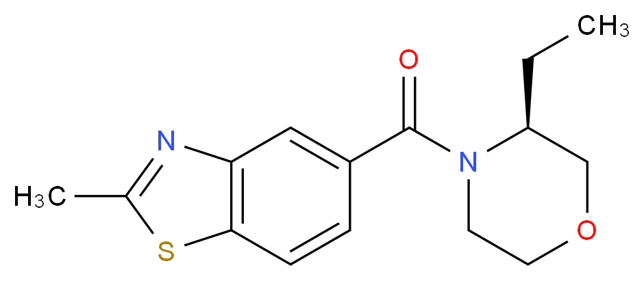 5-{[(3S)-3-ethylmorpholin-4-yl]carbonyl}-2-methyl-1,3-benzothiazole_分子结构_CAS_)