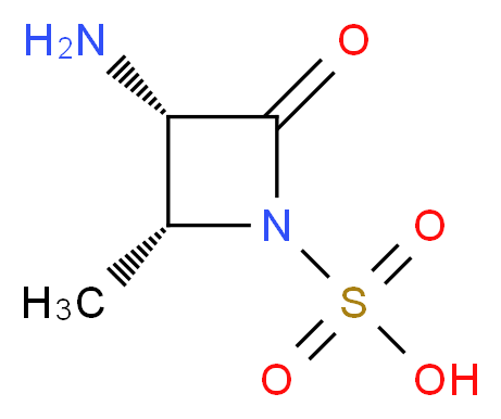 (2R,3S)-3-amino-2-methyl-4-oxoazetidine-1-sulfonic acid_分子结构_CAS_80582-09-8