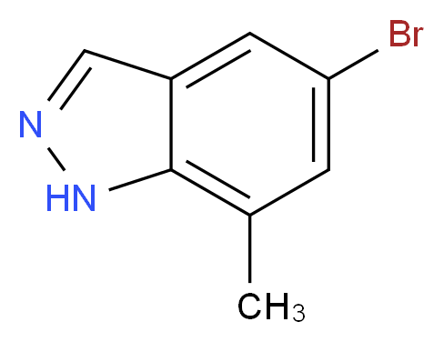 5-Bromo-7-methyl-1H-indazole_分子结构_CAS_156454-43-2)