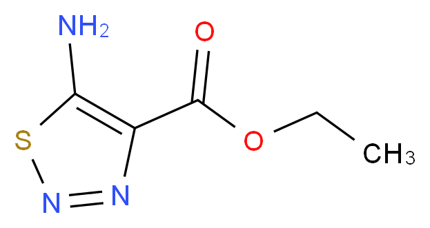 ethyl 5-amino-1,2,3-thiadiazole-4-carboxylate_分子结构_CAS_6440-02-4