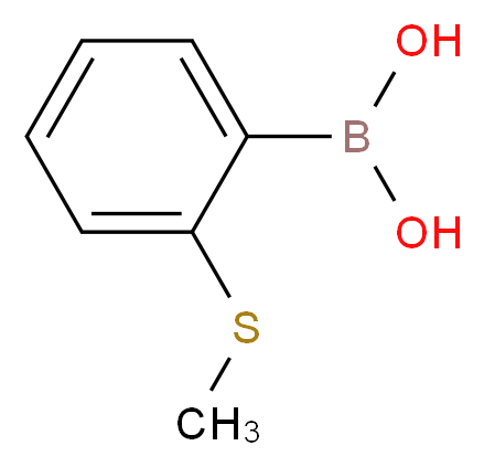 [2-(methylsulfanyl)phenyl]boronic acid_分子结构_CAS_16419-60-6