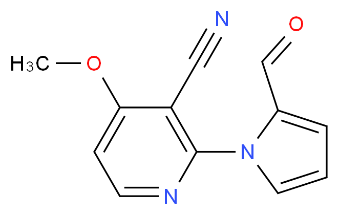 3-腈基-2-(2-甲酰基-1H-吡咯-1-基)-4-甲氧基吡啶_分子结构_CAS_338412-33-2)