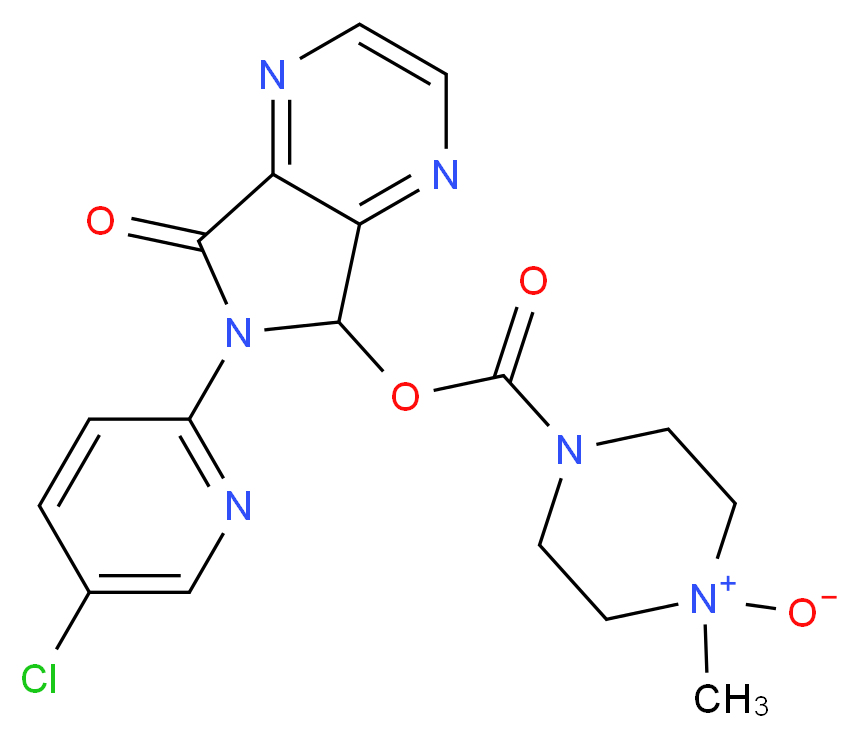 4-({[6-(5-chloropyridin-2-yl)-7-oxo-5H,6H,7H-pyrrolo[3,4-b]pyrazin-5-yl]oxy}carbonyl)-1-methylpiperazin-1-ium-1-olate_分子结构_CAS_43200-96-0
