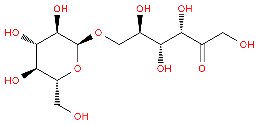 (3S,4R,5R)-1,3,4,5-tetrahydroxy-6-{[(2S,3R,4S,5S,6R)-3,4,5-trihydroxy-6-(hydroxymethyl)oxan-2-yl]oxy}hexan-2-one_分子结构_CAS_13718-94-0