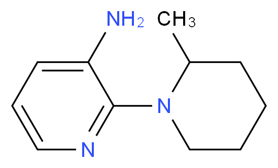 2-(2-Methyl-1-piperidinyl)-3-pyridinylamine_分子结构_CAS_)
