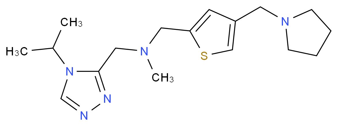 1-(4-isopropyl-4H-1,2,4-triazol-3-yl)-N-methyl-N-{[4-(1-pyrrolidinylmethyl)-2-thienyl]methyl}methanamine_分子结构_CAS_)