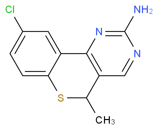 9-chloro-5-methyl-5H-benzo[5,6]thiino[4,3-d]pyrimidin-2-amine_分子结构_CAS_254429-65-7)