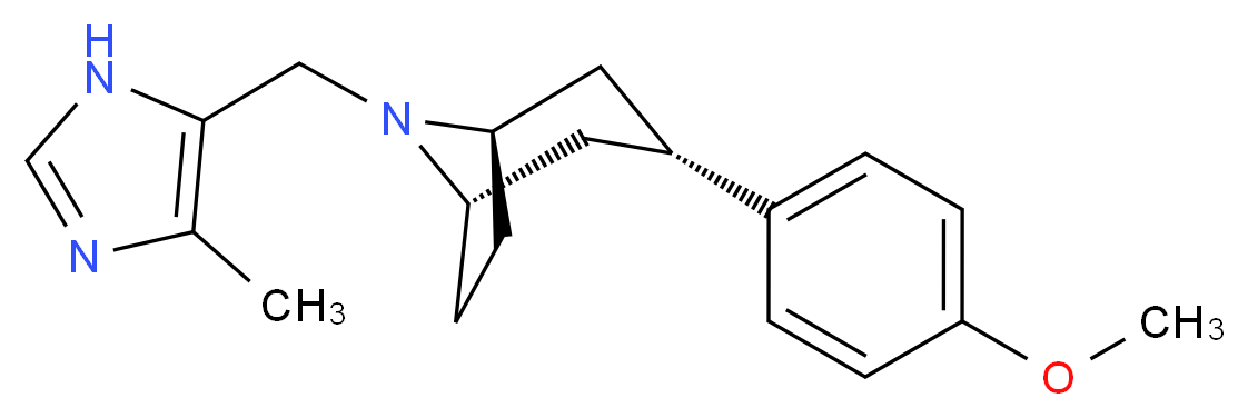 (3-endo)-3-(4-methoxyphenyl)-8-[(4-methyl-1H-imidazol-5-yl)methyl]-8-azabicyclo[3.2.1]octane_分子结构_CAS_)