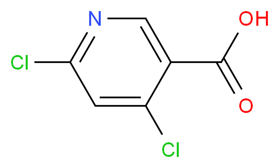 4,6-Dichloropyridine-3-carboxylic acid_分子结构_CAS_73027-79-9)