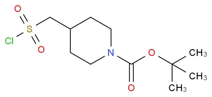 tert-butyl 4-[(chlorosulfonyl)methyl]piperidine-1-carboxylate_分子结构_CAS_1196151-52-6