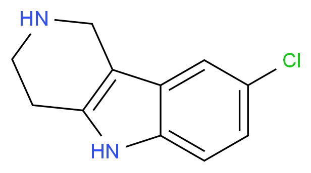 8-Chloro-2,3,4,5-tetrahydro-1H-pyrido[4,3-b]-indole_分子结构_CAS_)