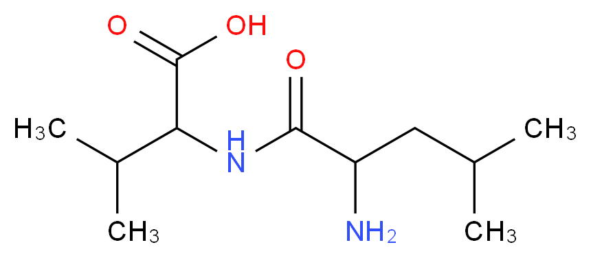 2-(2-amino-4-methylpentanamido)-3-methylbutanoic acid_分子结构_CAS_13588-95-9