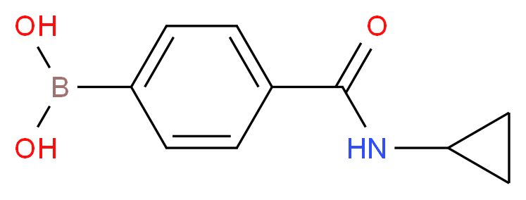 4-(环丙基氨甲酰基)苯硼酸_分子结构_CAS_515140-26-8)