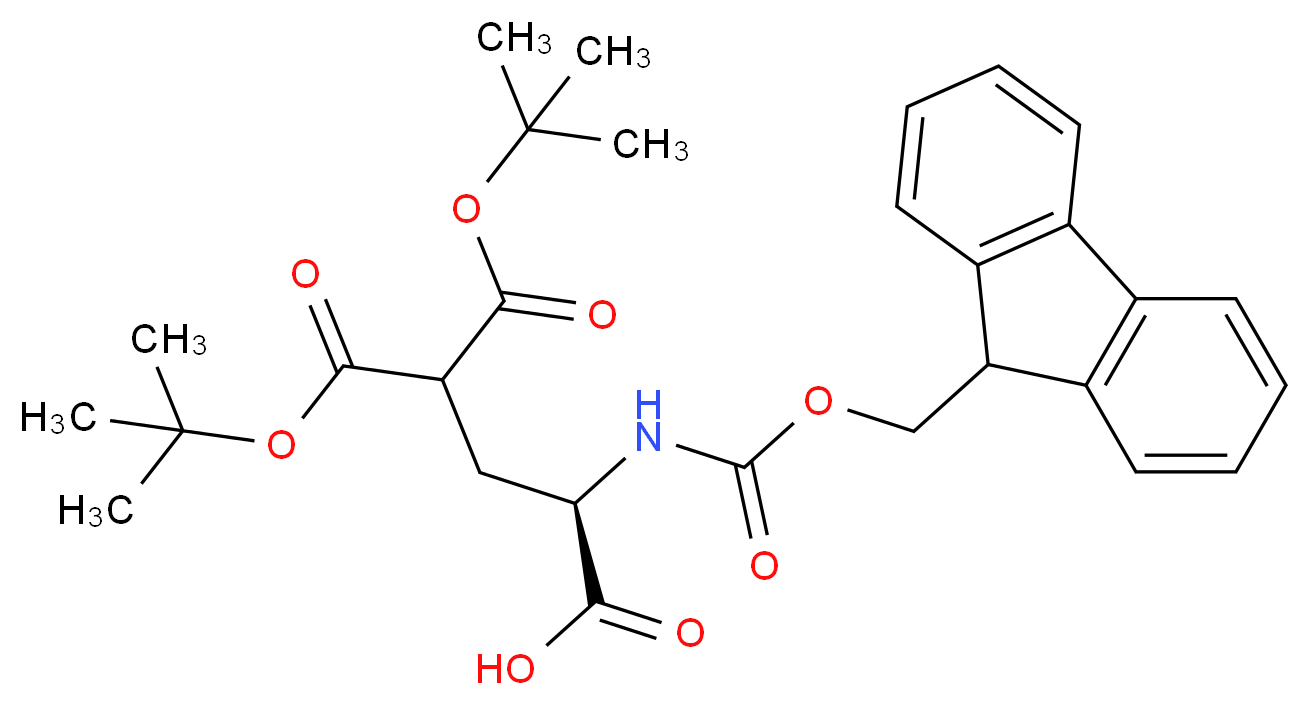 Fmoc-gamma-carboxy-D-glutamic acid gamma,gamma-di-t-butyl ester_分子结构_CAS_111662-65-8)