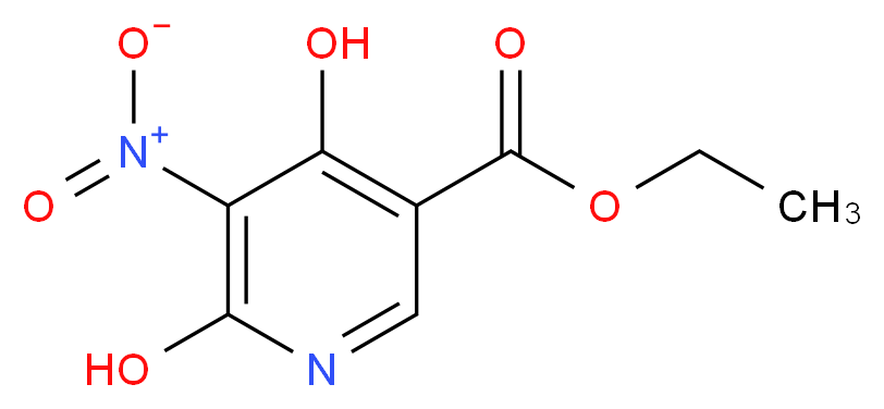 Ethyl 4,6-dihydroxy-5-nitronicotinate_分子结构_CAS_6317-97-1)