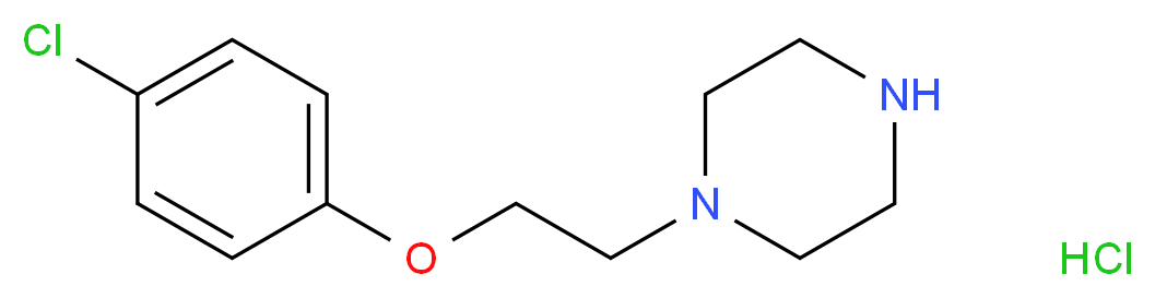 1-[2-(4-Chloro-phenoxy)-ethyl]-piperazine hydrochloride_分子结构_CAS_)