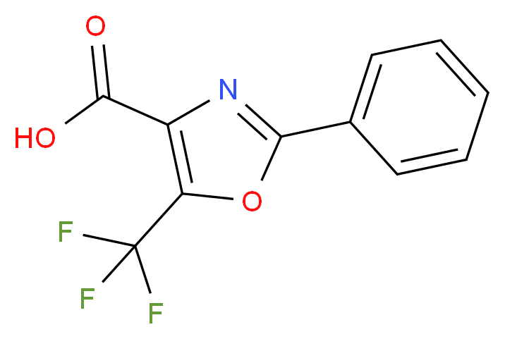 2-Phenyl-5-(trifluoromethyl)oxazole-4-carboxylic acid_分子结构_CAS_236736-23-5)