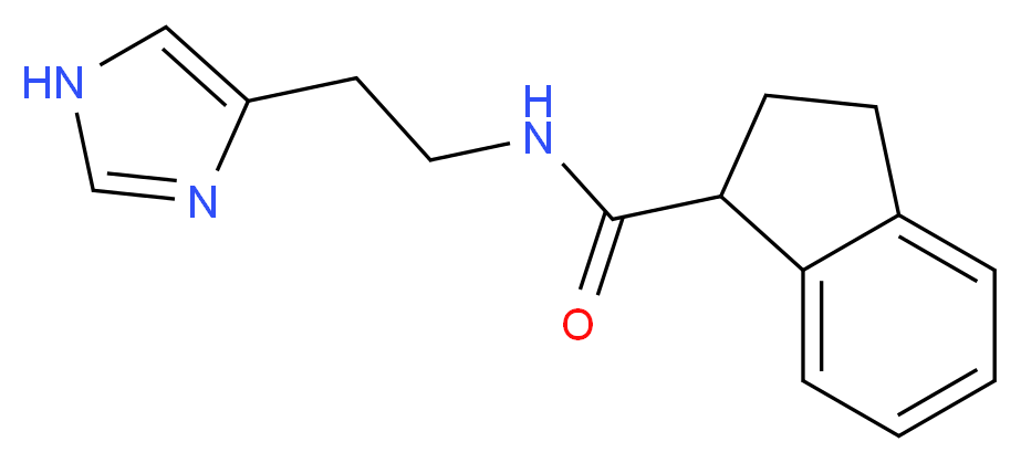 N-[2-(1H-imidazol-4-yl)ethyl]indane-1-carboxamide_分子结构_CAS_)