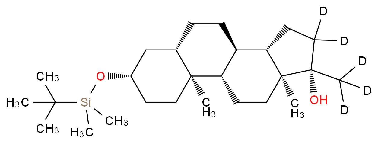 3β-tert-Butyldimethylsilyloxy-17-methyl-5α-androstane-17β-ol-d5_分子结构_CAS_853904-64-0)