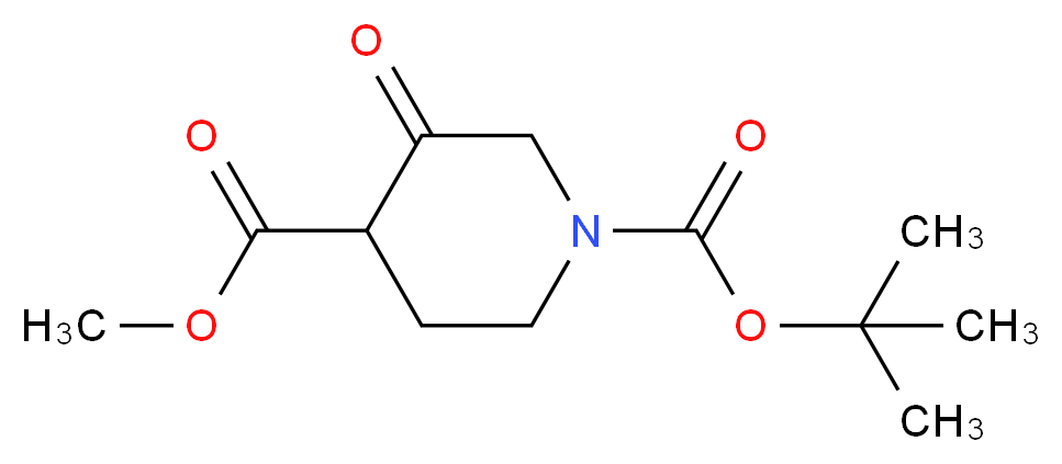 1-tert-Butyl 4-methyl 3-oxopiperidine-1,4-dicarboxylate_分子结构_CAS_220223-46-1)