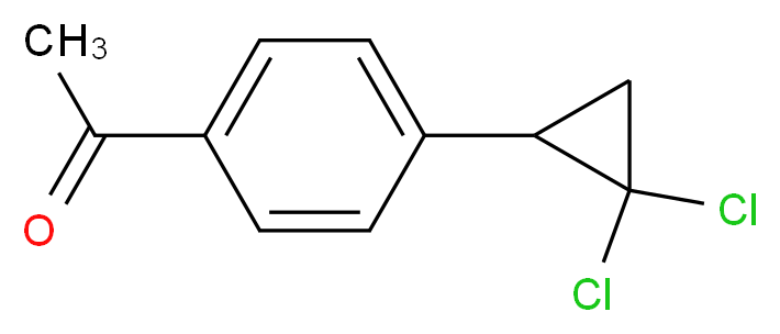 1-[4-(2,2-dichlorocyclopropyl)phenyl]ethan-1-one_分子结构_CAS_40641-93-8