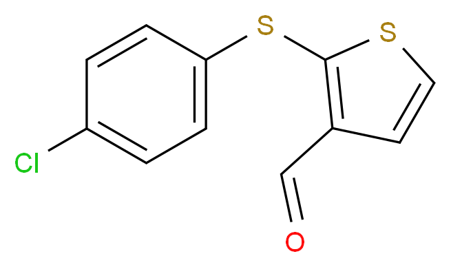 2-[(4-chlorophenyl)sulfanyl]thiophene-3-carbaldehyde_分子结构_CAS_306935-23-9