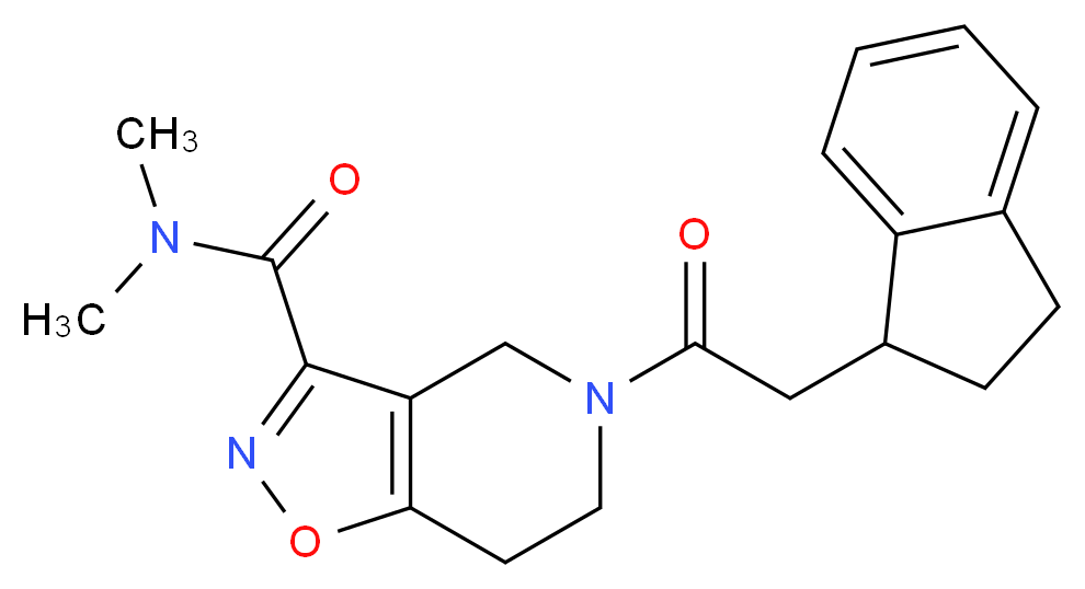 5-(2,3-dihydro-1H-inden-1-ylacetyl)-N,N-dimethyl-4,5,6,7-tetrahydroisoxazolo[4,5-c]pyridine-3-carboxamide_分子结构_CAS_)