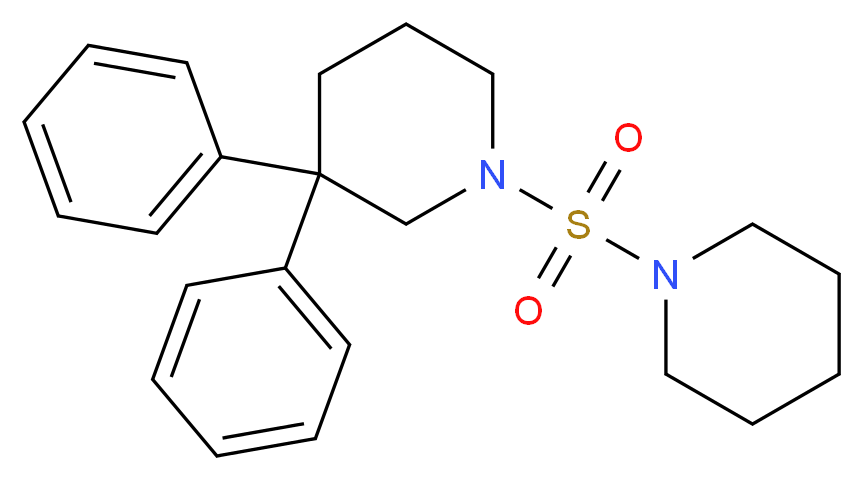3,3-diphenyl-1-(piperidin-1-ylsulfonyl)piperidine_分子结构_CAS_)