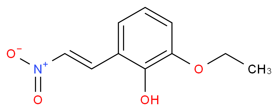 3-Ethoxy-2-hydroxy-&beta;-nitrostyrene_分子结构_CAS_206559-62-8)