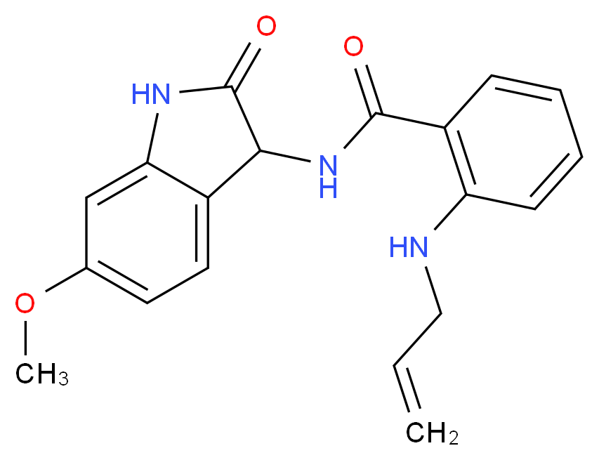 2-(allylamino)-N-(6-methoxy-2-oxo-2,3-dihydro-1H-indol-3-yl)benzamide_分子结构_CAS_)