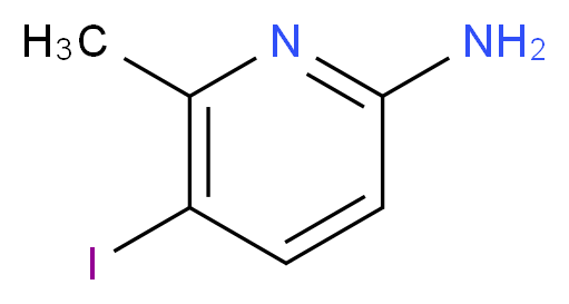 5-iodo-6-methylpyridin-2-amine_分子结构_CAS_)